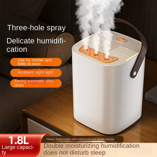 1.8L Household Aroma Humidifier Fragrance Diffuser Large Capacity USB Charging Triple Sprayer 3 Modes Cycle Atomizer Ultrasonic